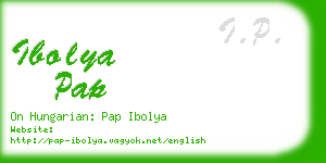 ibolya pap business card